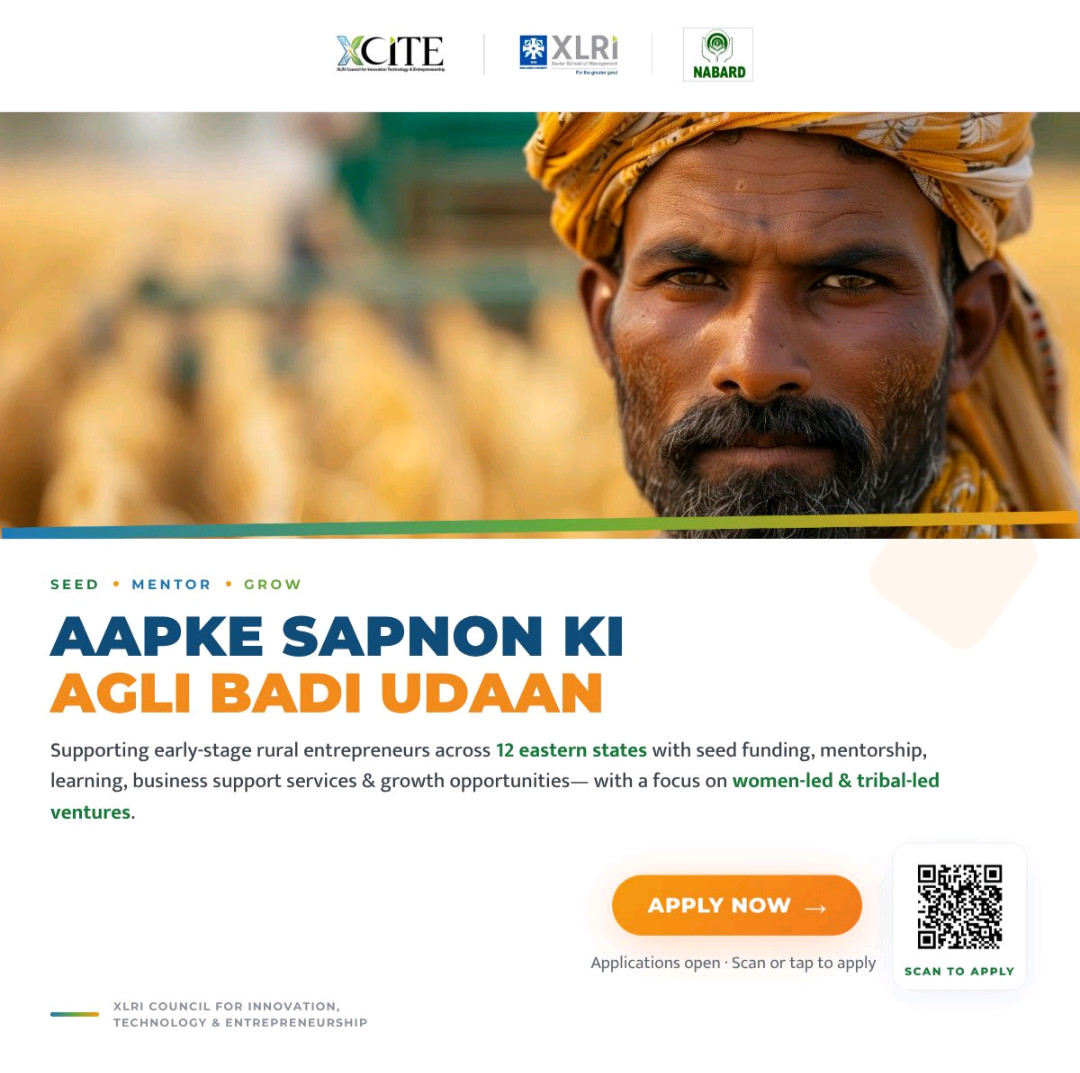 XCITE at XLRI Jamshedpur Opens Inaugural Cohort Applications for Rural Entrepreneurs Across 12 Eastern States